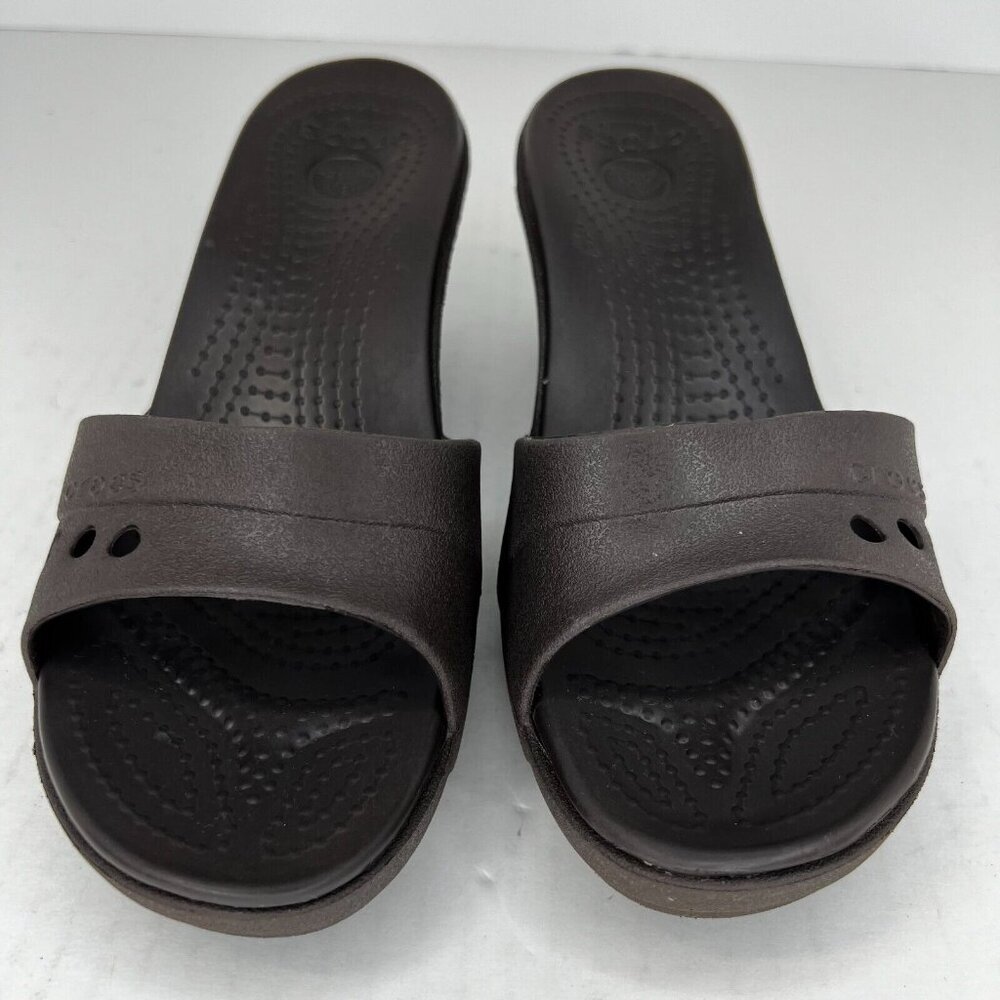 CROCS Brown Sandals with Contoured Footbed - Picture 3 of 9